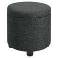thumbnail image 1 of Designs4Comfort Round Accent Storage Ottoman with Reversible Tray Lid, 1 of 7