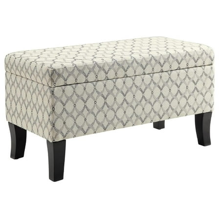 Designs4Comfort Winslow Storage Ottoman, Ribbon Pattern Fabric