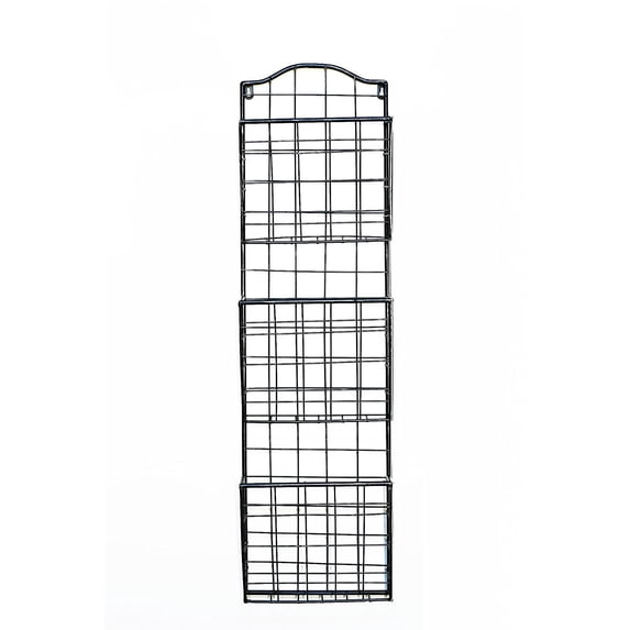 Designstyles 3 Pocket, Wall File Holder - Gun Metal
