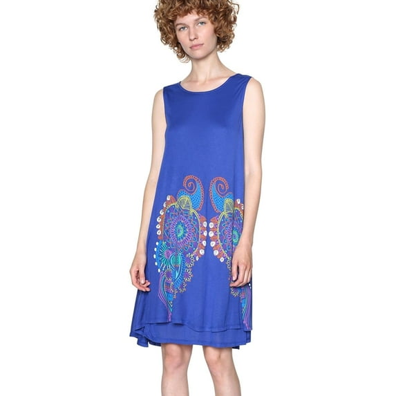 Desigual Women's Eric Dress, Blue Multi, Medium