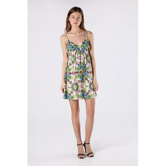 Desigual Women's Hute Dress, White/Multi, Medium
