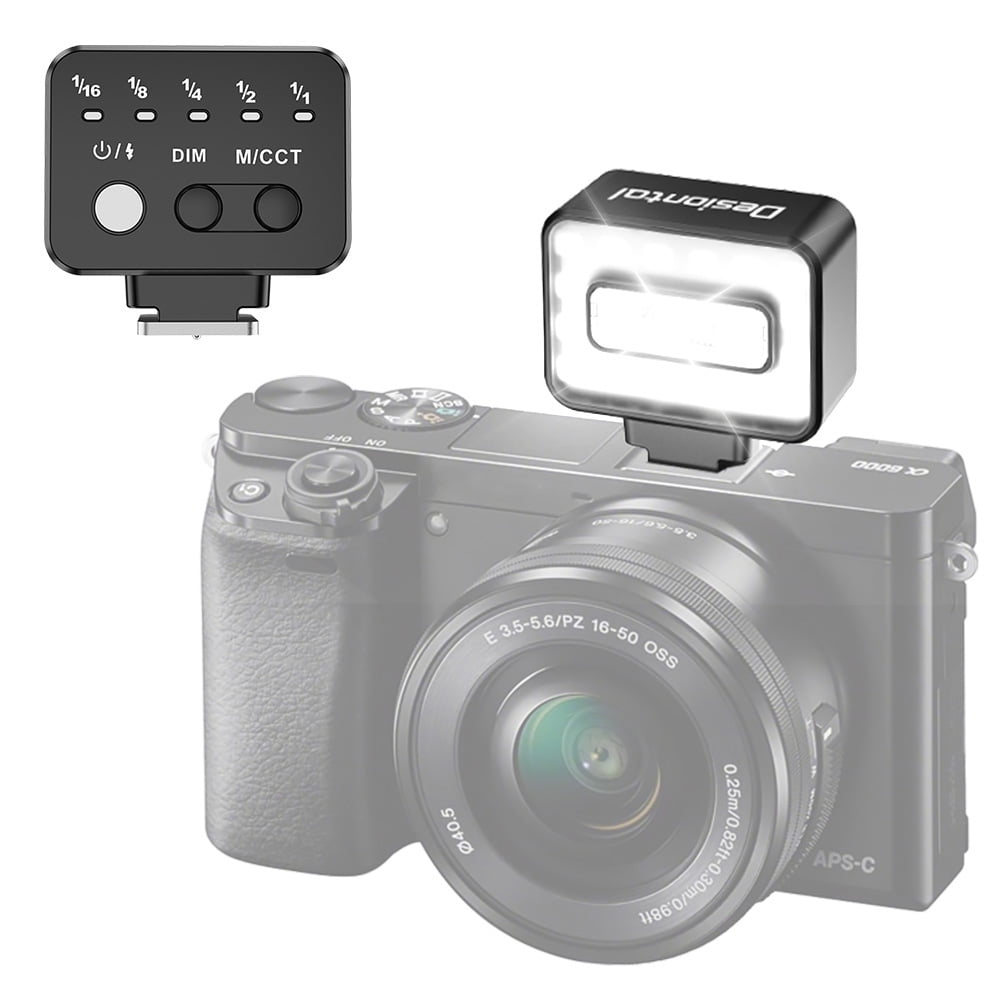 Desiontal F02/F03 Mini Camera Flash, GN8 Speedlight with 97 CRI, Type-C ...