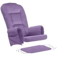 thumbnail image 1 of Lovote 5 in 1 Glider Rocker Replacement Cushions Set - Soft Thicken Velvet Rocking Chair Cushion with Ottoman Cover for Indoor Nursery Glider Rocking Chair, Purple, 1 of 8