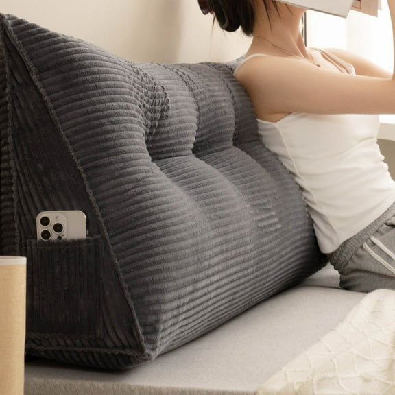 Lovote Large Headboard Pillow - Removable Cover | 100% Cotton Filling | Bolster for Daybed & Sofa