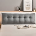 thumbnail image 1 of Lovote Triangular Headboard Pillow with Side Pockets, Polyester Fabric, Bed Rest Reading Pillow, Removable & Washable Cover, Daybed Wedge Pillow for King Beds, 1 of 6