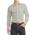 thumbnail image 1 of Desire Collection Men's Long Sleeve Classic Fit Pocket Dress Shirt Off White 3XL, 1 of 16