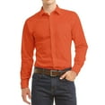 thumbnail image 1 of Desire Collection Men's Long Sleeve Classic Fit Pocket Dress Shirt Orange 4XL, 1 of 17