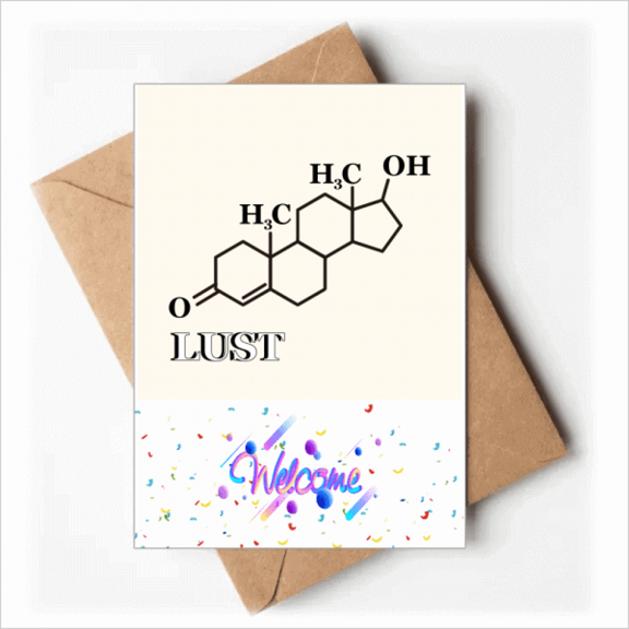 Desire Love Molecular Structure Welcome Back Greeting Cards Envelopes Blank