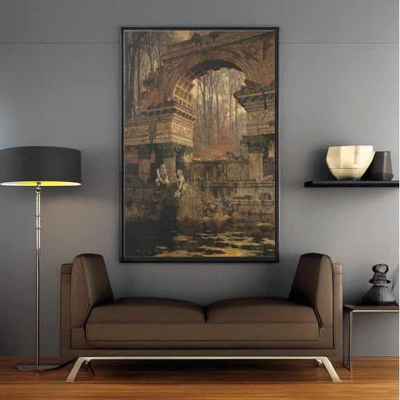 Desire Thomassin Returning Home Sunset Country Landscape Art, Unframed Poster