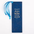 thumbnail image 1 of Desire of Your Heart Blue LuxLeather PageMarker/Bookmark - Psalm 20:4, 1 of 3