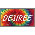 thumbnail image 1 of Desiree Name Tie Dye Style License Plate Tag Vanity Novelty Metal | UV Printed Metal | 6-Inches By 12-Inches | Car Truck RV Trailer Wall Shop Man Cave | NP1353, 1 of 1