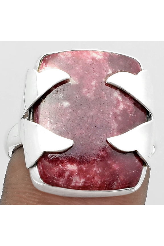 Natural Pink Thulite - Norway 925 Sterling Silver Adult Women Ring s.7.5 Jewelry SDR151653