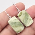thumbnail image 1 of Desiregem Natural Serpentine 925 Sterling Silver Adult Women Earrings Jewelry SDE50576, 1 of 5