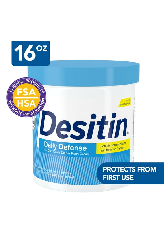 Daily Defense Baby Diaper Rash Cream, Butt Paste with 13% Zinc Oxide, 16 oz