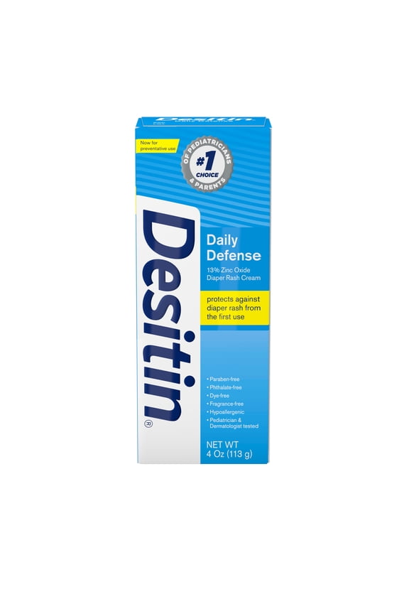 Daily Defense Baby Diaper Rash Cream, Butt Paste with 13% Zinc Oxide, 4 oz