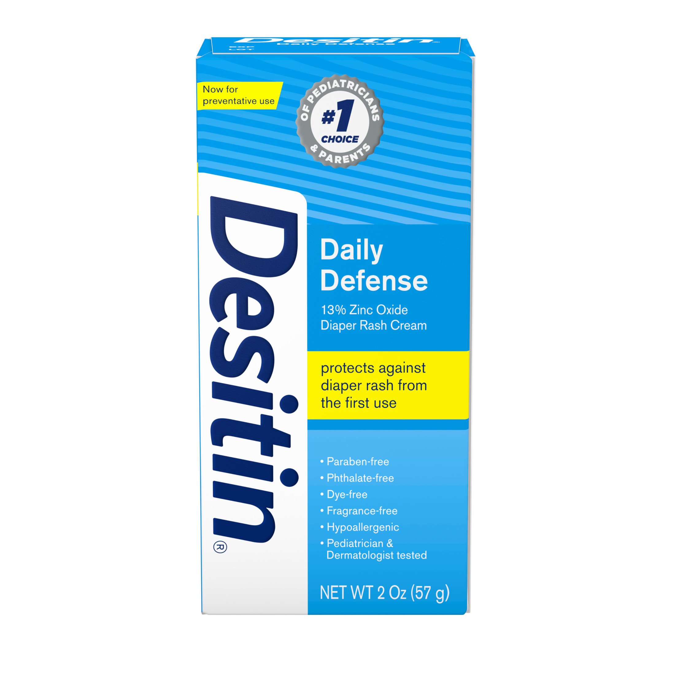 Desitin Daily Defense Baby Diaper Rash Cream, Travel Size, 2 oz - image 1 of 16