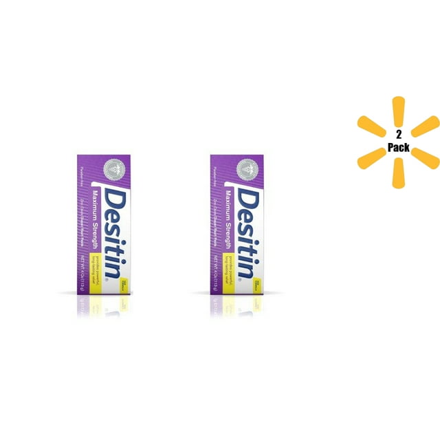 Desitin Diaper Rash Treatment Maximum Strength 4 oz. Tube Scented Cream, 2 Packs