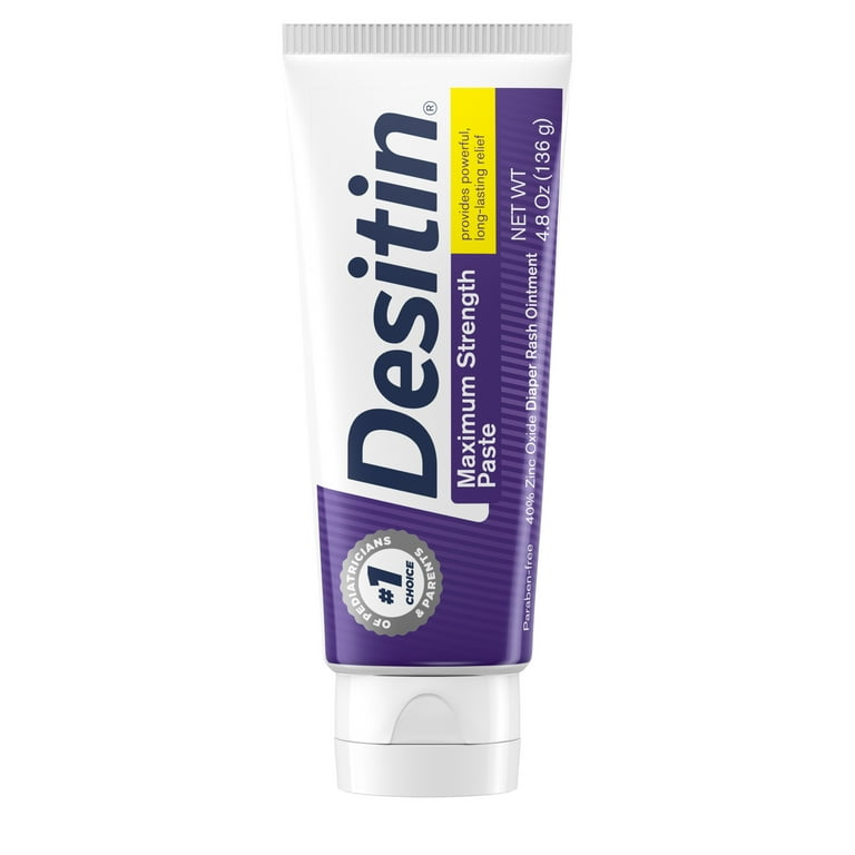 Desitin Maximum Strength Baby Diaper Rash Cream, Zinc Oxide,