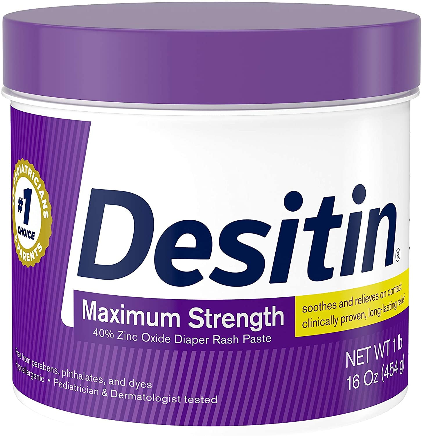 Desitin Maximum Strength Baby Diaper Rash Cream with 40% Zinc Oxide for diaper rash Relief & Prevention, 16 oz