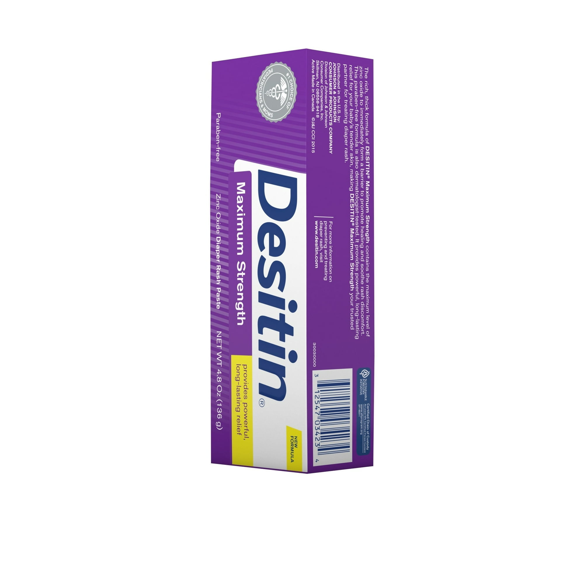 Desitin Maximum Strength Diaper Rash Cream with Zinc Oxide, 4.8 oz