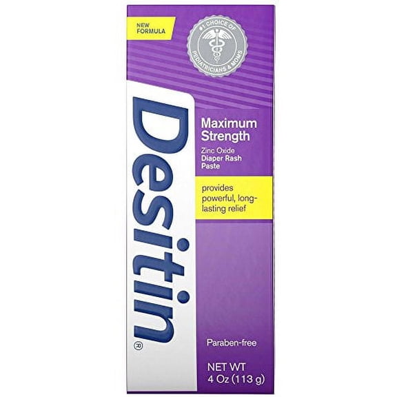 Desitin Maximum Strength Zinc Oxide Diaper Rash Paste 4.8 oz. (Pack of 3)