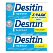 Desitin Rapid Relief Diaper Rash Cream, 4.8 Ounce, (Pack of 3)