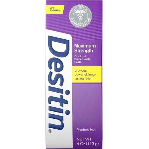 Desitin Maximum Strength Original Diaper Rash Paste 4 oz tube Pack of 3