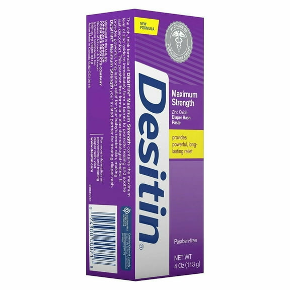 Desitin Maximum Strength Original Diaper Rash Paste 4 oz tube Pack of 3
