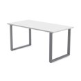 thumbnail image 1 of Desk (60"W x 30"D) with Wire Management, Designer White Laminate / Silver Finish, 1 of 1