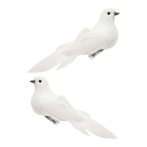 Desk Accessories Clearance! 2Pcs Decorative White Artificial Feathered Birds Artificial Birds Ornaments For Floral Arrangements Wedding Wreaths Craft Decorative