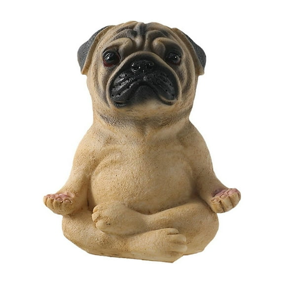 Desk Accessories Clearance! Garden Decoration Meditation Dog Resin Ornament Gardening Crafts Sitting French Bull Dog Decor Garden Ornament Creative Yoga Decoration