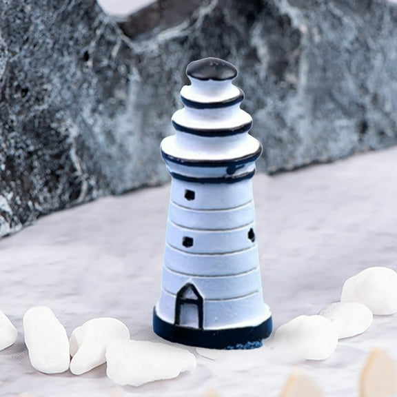 Desk Accessories Clearance! Micro Landscape White Lighthouse Ornaments