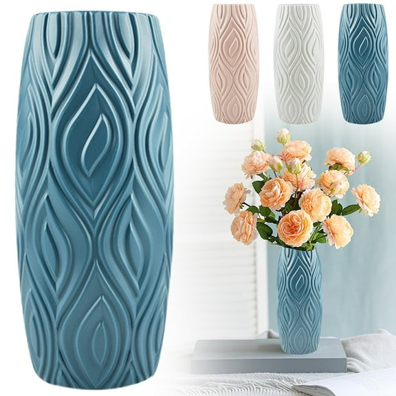 Desk Accessories Clearance! Plastic Vase With Colors A Creative Camellia Decoration And Vase For Both Dry And Flowers With Imitated Glaze And High Durability Against Breaking
