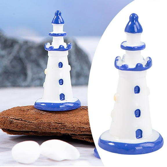 Desk Accessories Clearance! White Nautical Lighthouse Miniature Landscape Ornaments
