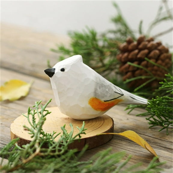 Desk Accessories Promotion Sale! Nomeni Bird Figurine - Small Wood Bird Statue Art Handmade Carving Decoration Miniature Animals, Home Decor Clearance Sale