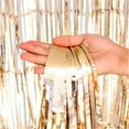 thumbnail image 1 of Desk Accessories Promotion Sale! Nomeni Foil Curtains Metal Shimmer Curtain for Birthday Wedding Party, Home Decor Clearance Sale Gold, 1 of 2