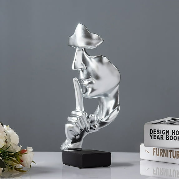 Desk Accessories Promotion Sale! Nomeni Minimalist Abstract Sculpture Craft Living Office Decoration Modern, Home Decor Clearance Sale Silver