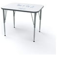 Desk Adjustable Height Kids Large Rectangular Table, WriteOn/WipeOff
