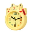 thumbnail image 1 of ULTNICE Cat Shape Alarm Clock Yellow Plastic 1Pack 3.4*1.4in, 1 of 4
