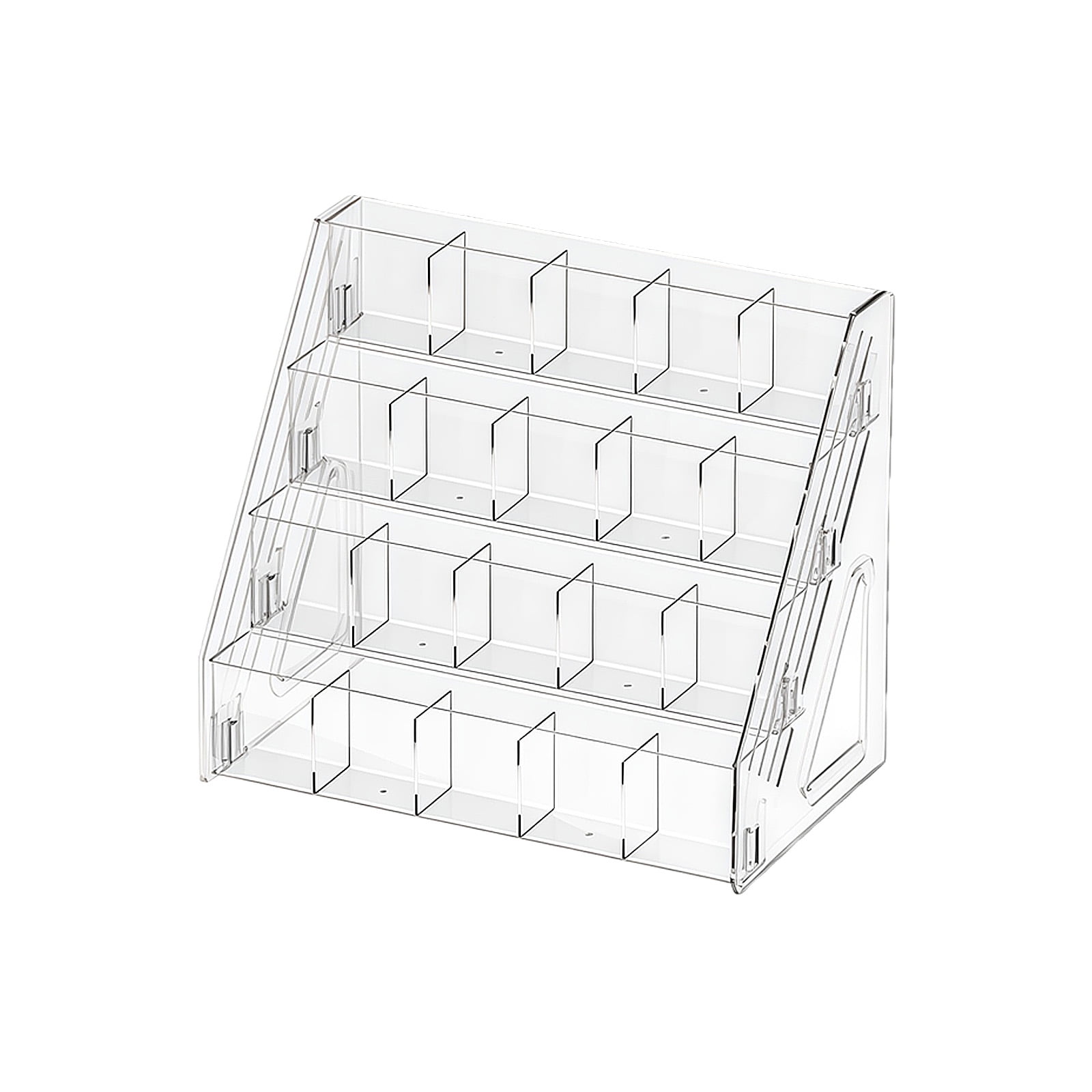 Desk Art Marker Organiser Multi Compartments Clear Acrylic Marker Pen Storage Rack for Pencils Highlighters Art Supplies