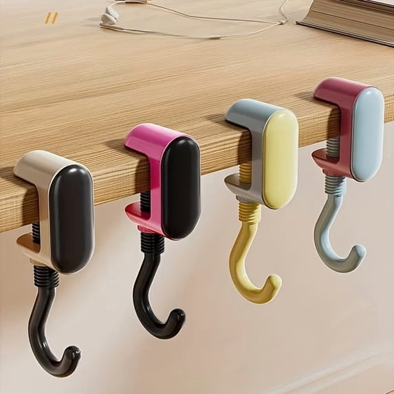 Desk Backpack Hook Under Desk Bag Hook Table Edge Hook for Backpack Purse Headphone Storage Hook Student Desk Organizer