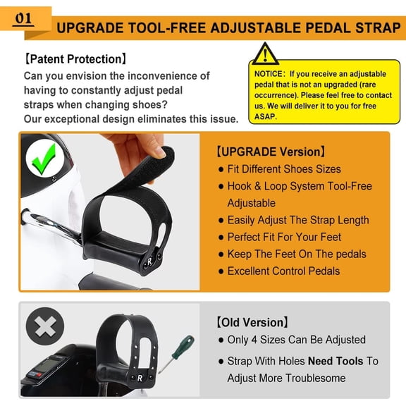 Under Desk Bike Pedal Exerciser, Portable Mini Exercise Bike with LCD Display for Home/Office, Desk Cycle for Leg/Arm with Handle, Leg Exerciser While Sitting for Seniors