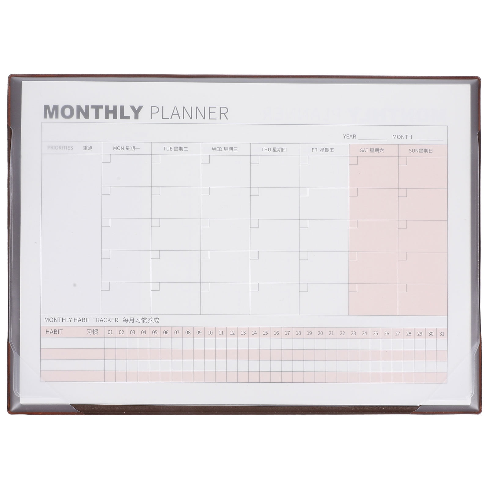 Desk Blank Calendar Sheet Monthly Planner Notepad Blank Calendar