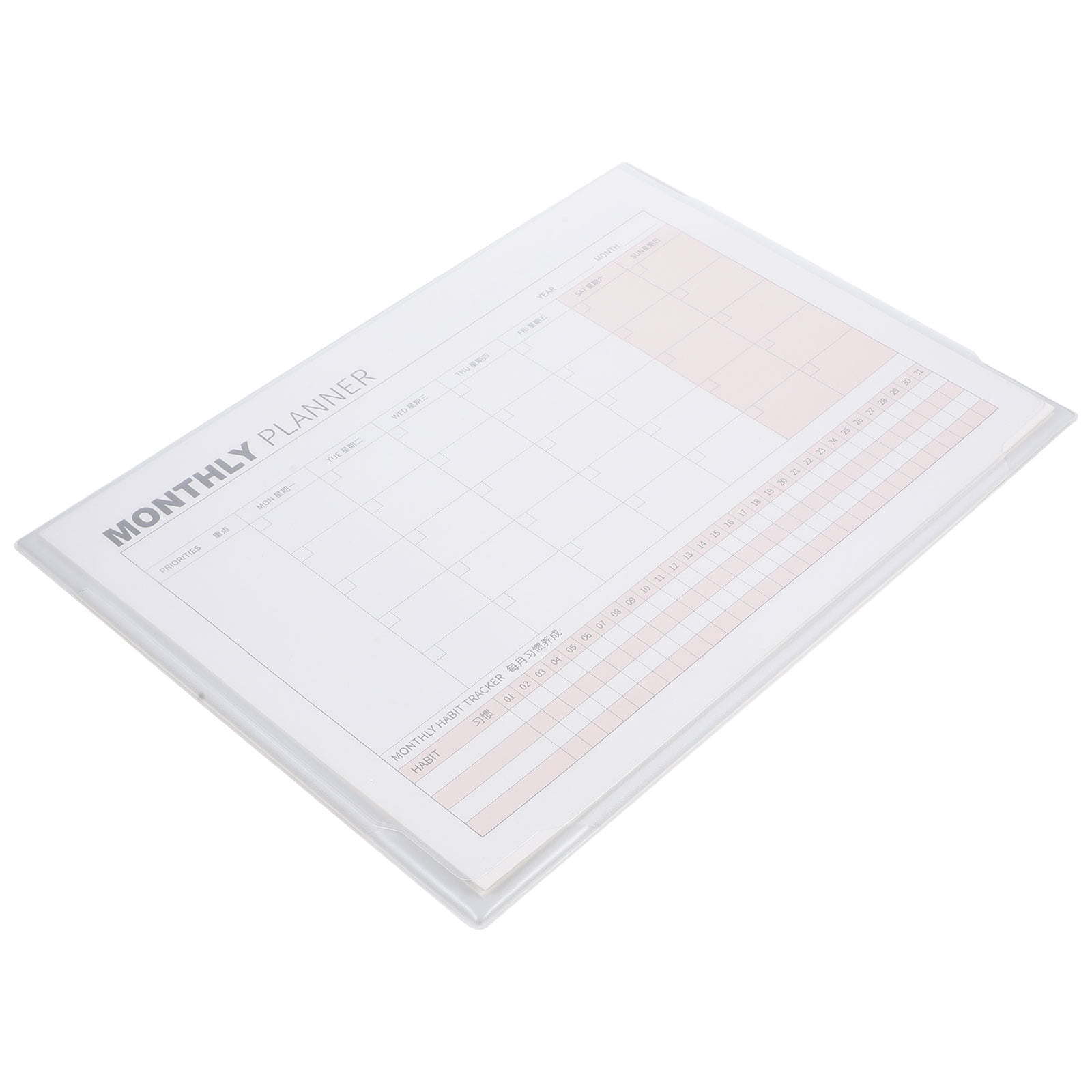 Desk Blank Calendar Sheet Monthly Planner Notepad Blank Calendar Planning Notepad
