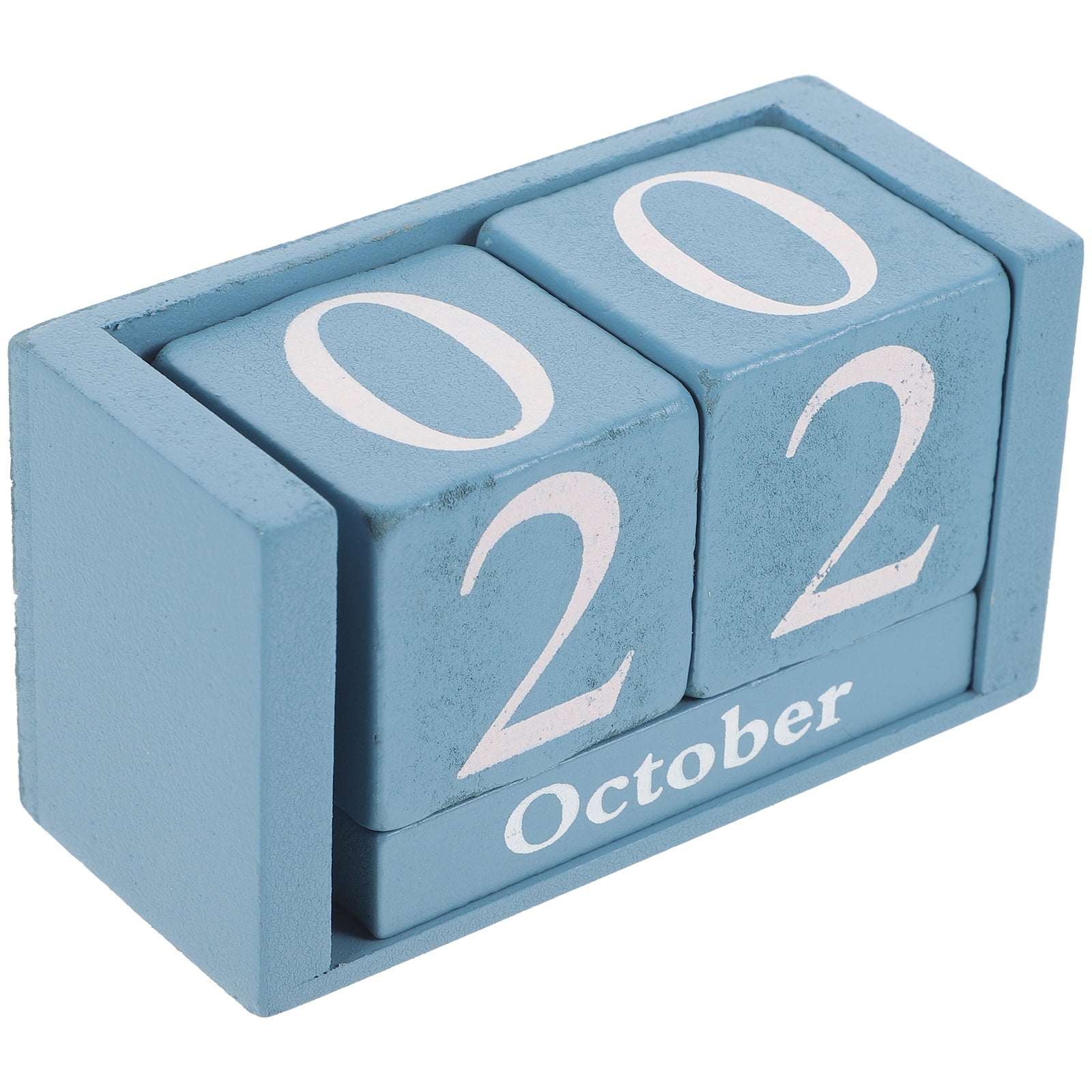 Desk Block Calendar Decorative Desktop Perpetual Calendar Office Rustic