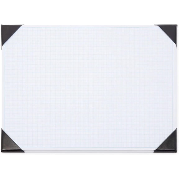 Tivkeber Desk Blotter Graph Paper Pad - 17x12in, 50-Sheet White Refillable Desk Pad Mat - Large Notepad for Sketching, Notes & Doodles