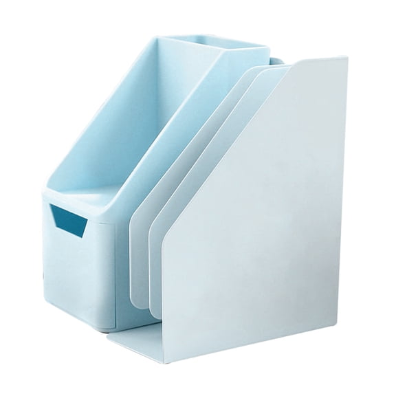 Desk Bookend with Pen Cup and Drawer Expandable Book End Adjustable Bookend Magazine Book Ends for Office Dorm Home