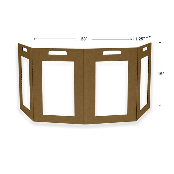 Desk Buddy - Windowed - Brown Kraft - 23L" x 11.25W" x 15H"