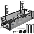 thumbnail image 1 of Under Desk Cable Management Tray Black, IRmm Cable Management Under Desk No Drill, Cable Tray with Clamp for Desk Wire Management,Desk Cable Management Box for Office, Home - No Damage to Desk, 1 of 8