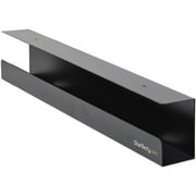 Under Desk Cable Management Tray, Cable Tray Organizer/Manager, Desk/Table Mount, Cord/Power Strip Holder, 23-1/2L x 4-1/2D, Black